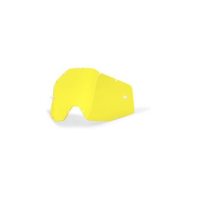 100% Racecraft / Accuri / Strata Anti-Fog Lens With Posts - Yellow 51001-004-02