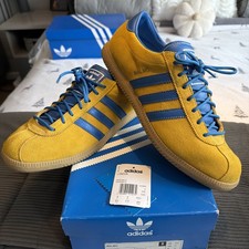Adidas Malmo 2011 Originals Trainers UK 10 Yellow Blue Suede Rare 