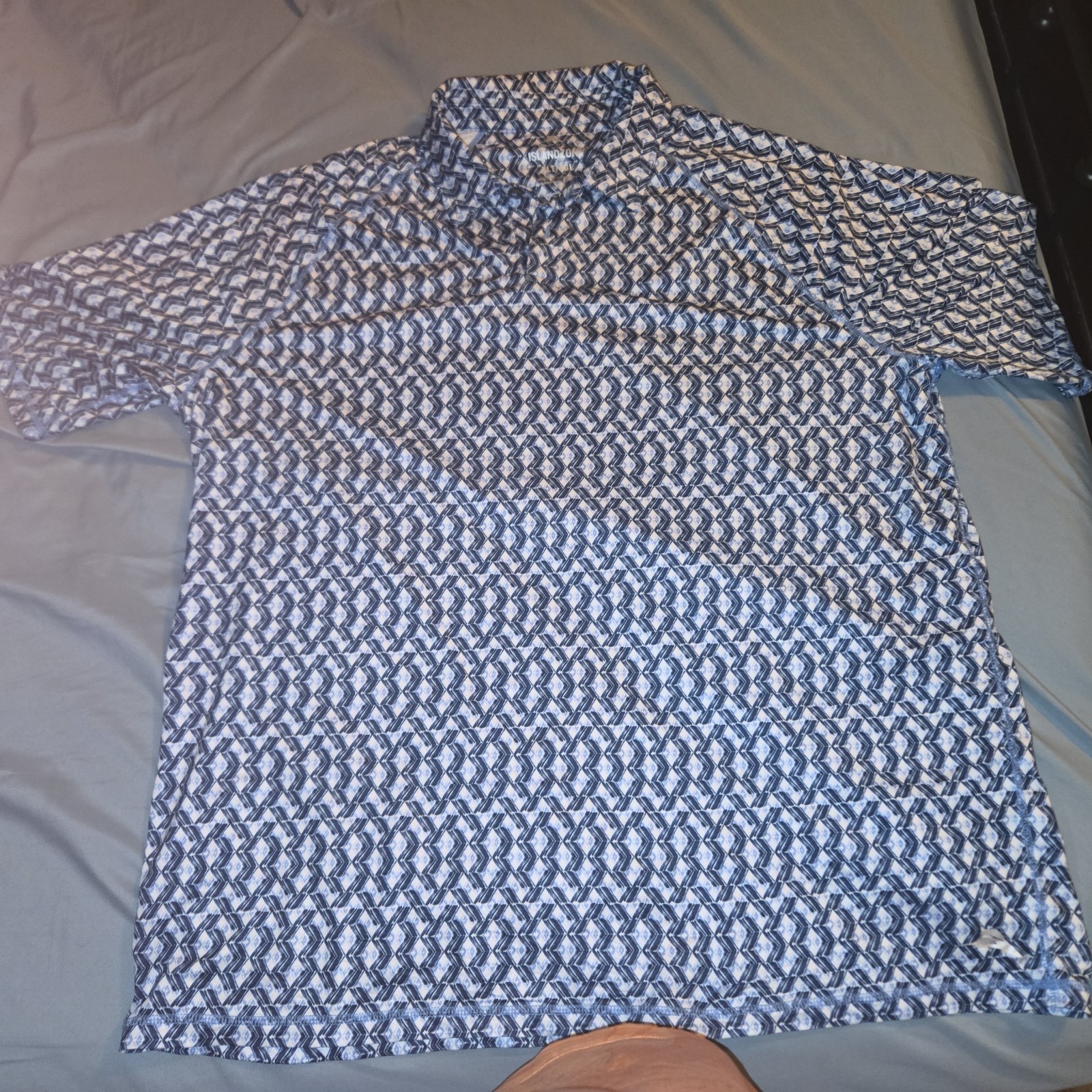 Tommy Bahama Big & Tall Mens Size XLT Deep Space Short Sleeve Fresco Geo Top NWT