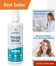 Everest Tonsil Stone Remover: 17oz Spearmint Mouthwash - Gentle Oral Care Remedy