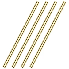 4 Pieces 12 inches 1/4 inch Brass Rods, Sutemribor Brass Solid Round Rod Lathe