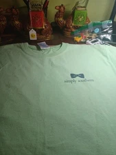 Simply Southern Crab Mint Green Ladies Short Sleeve Tee Sz M