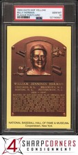1964-DATE HALL OF FAME YELLOW PLAQUE POSTCARD BILLY HERMAN HOF POP 2 PSA 10