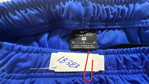 Nike Dri-Fit boys M athletic blue short striped blue pockets elastic waist stret - Picture 6 of 9