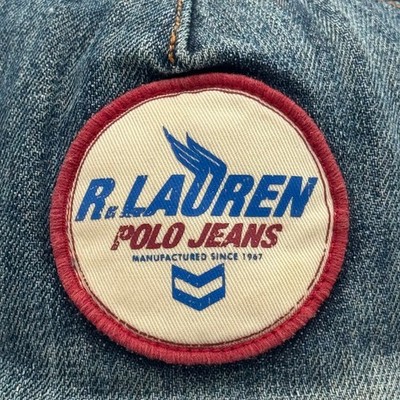 Vintage Polo Jeans Co Ralph Lauren Hat Denim Trucker Mesh Snapback