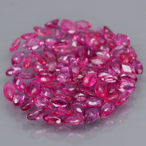 Marquise 3x2 to 4x2 mm.UNHEATED Natural Top Red Pink Ruby Thailand 80Pcs/5.87Ct.