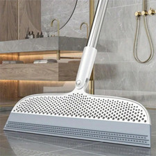 2-In-1 Magic Broom & Squeegee Long Handle Pet Hair Remover For Floors Versatile