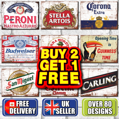 Man Cave Blechschilder Schuppen Bar Pub Lager Bier Poster Garage Retro Geschenk Vintage UK