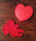 Hallmark's Vintage Happy Valentine Love Cookie Cutters - Cupid & Heart = LOVE