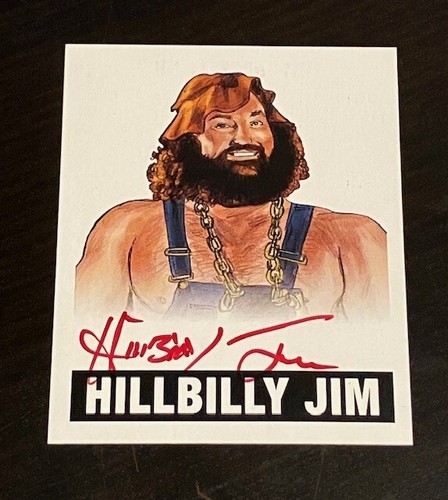 HILLBILLY JIM 2012 Leaf Originals Wrestling INCHIOSTRO ROSSO AUTO su scheda