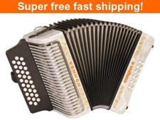 Hohner Corona II Diatonic Accordion - Keys of G/C/F - White -NEW