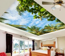 3D Tree Palm A442 Ceiling WallPaper Murals Wall Print Decal Deco AJ WALL Ava