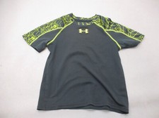Under Armour HEAT GEAR Size M Boys Crew Neck Short Sleeve Loose Athletic Top 814