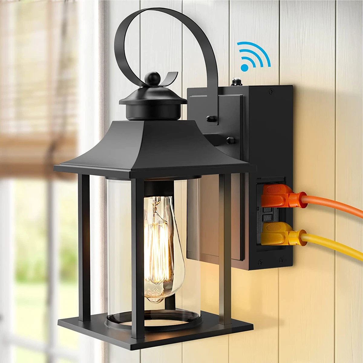 Porch Lights with GFCI Outlet Dusk to Dawn Outdoor Light Fixture