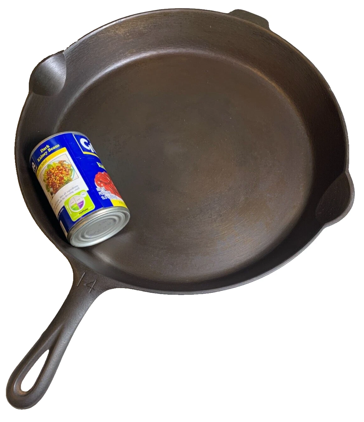 MASSIVE HUGE EXTRA LARGE Cast Iron Fry Pan Skillet #14 15.25" Wagner [Griswold]