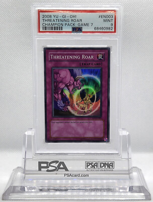 YUGIOH CHAMPION PACK CP07-EN003 THREATENING ROAR SUPER RARE PSA 9