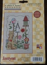Janlynn Garden Charms Cross Stitch Kit Kitty Cat Chat 27-118