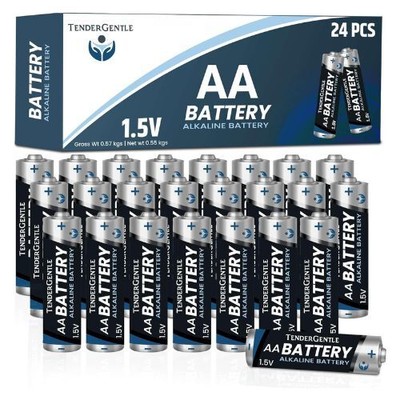 24 Pack Double AA Batteries, Ultra Long Lasting Battery, No Mercury or Cadmium