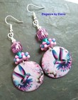 Hummingbirds Earrings  Soft Pink Artisan Handmade Spring Summer Nature Gift — photo 1
