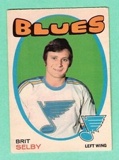 (1) BRIT SELBY 1971-72 O-PEE-CHEE  # 226  BLUES  VG  CARD (I1753)