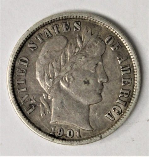 1901 Barber Dime - Extra Fine Condition !!