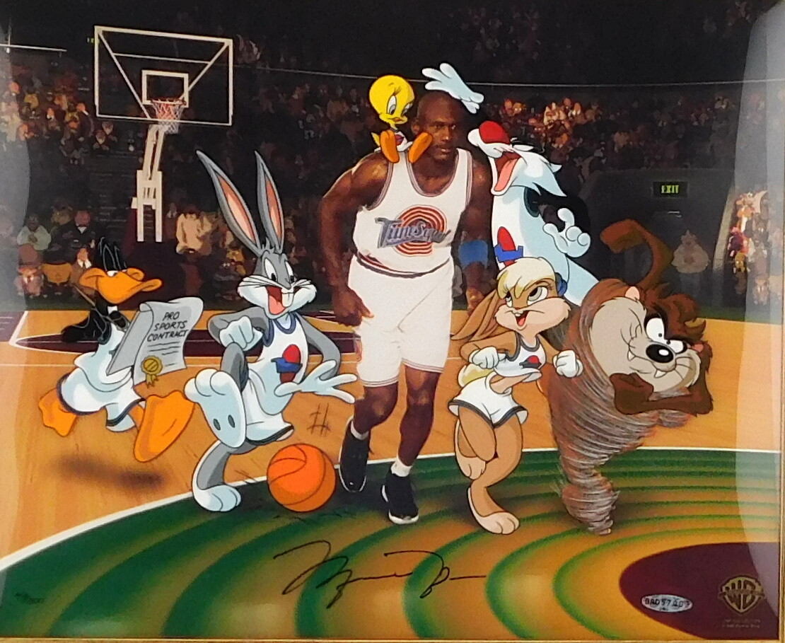 LOONEY TUNES Cel Michael Jordan Signed Space Jam Limited LOONEY TUNES Cel Michael Jordan Signed Space Jam Limited