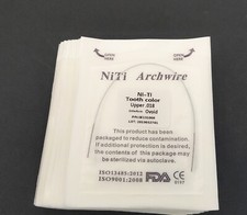 10 Packs Dental White Niti Arch Wires Invisable Super Elastic Coated Round Ovoid