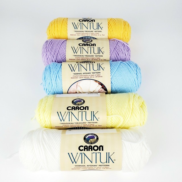 Caron Wintuk Yarn 3 Skeins Baby Yellow 4 Ply Worsted Weight Acrylic 3oz