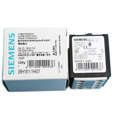 New For Siemens 3RH1911-1HA31 Auxiliary Switch block Replacement