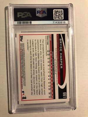 2012 Topps Bryce Harper 661 RC Rookie Blue Helmet Nationals 661