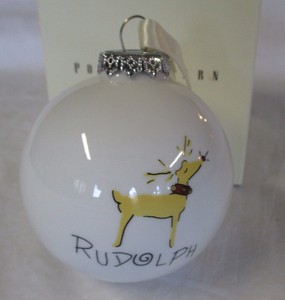 Pottery Barn Santa S Reindeer Ornament Featuring Rudolph New Ebay
