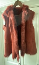 Celtic And Co Toscana Sheep Skin Gilet Maroon Size 10