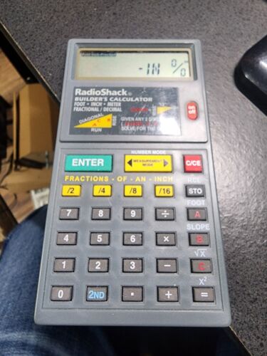 RadioShack Builders Calculator 22-452 Diagonal Fractional Decimal - Picture 1 of 2