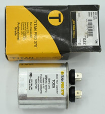 TitanPro TOC5 HVAC Oval Motor Run Capacitor 5 MFD/UF 370 Volts
