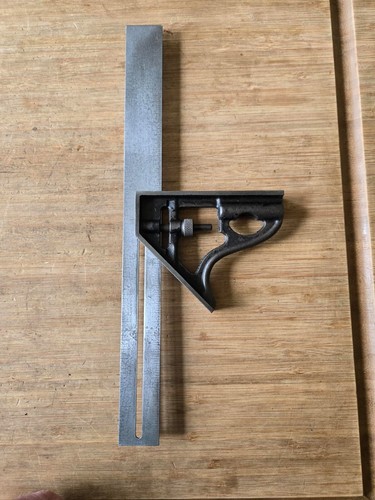 Antique Made in the USA 12" Adjustable Combination Square