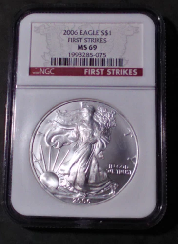 2006 American Silver Eagle Dollar First Strikes NGC MS 69 (825)