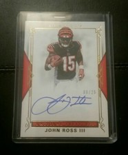 #8/25 John Ross Rookie Auto 2017 Panini National Treasures UW Bengals Autograph