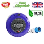 CAMPING PRO Camping Mains Hookup Extension Power Lead Cable Reel 16A plug 10m