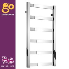 Chrome Straight Vada Small Heated Towel Radiator Towel Warmer Rail | 800x500mm