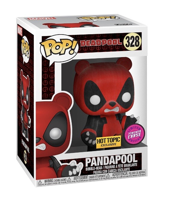 Funko Pop Pandapool Chase Flocked Hot Topic Exclusive Marvel +