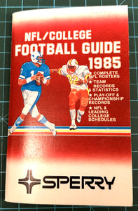 Vintage 1985 NFL College Football Guide Book Sperry Rosters Stats Schedules