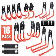 16 Pack Garage Hooks Heavy Duty Steel Storage Utility Hook Set Anti... Fast Ship