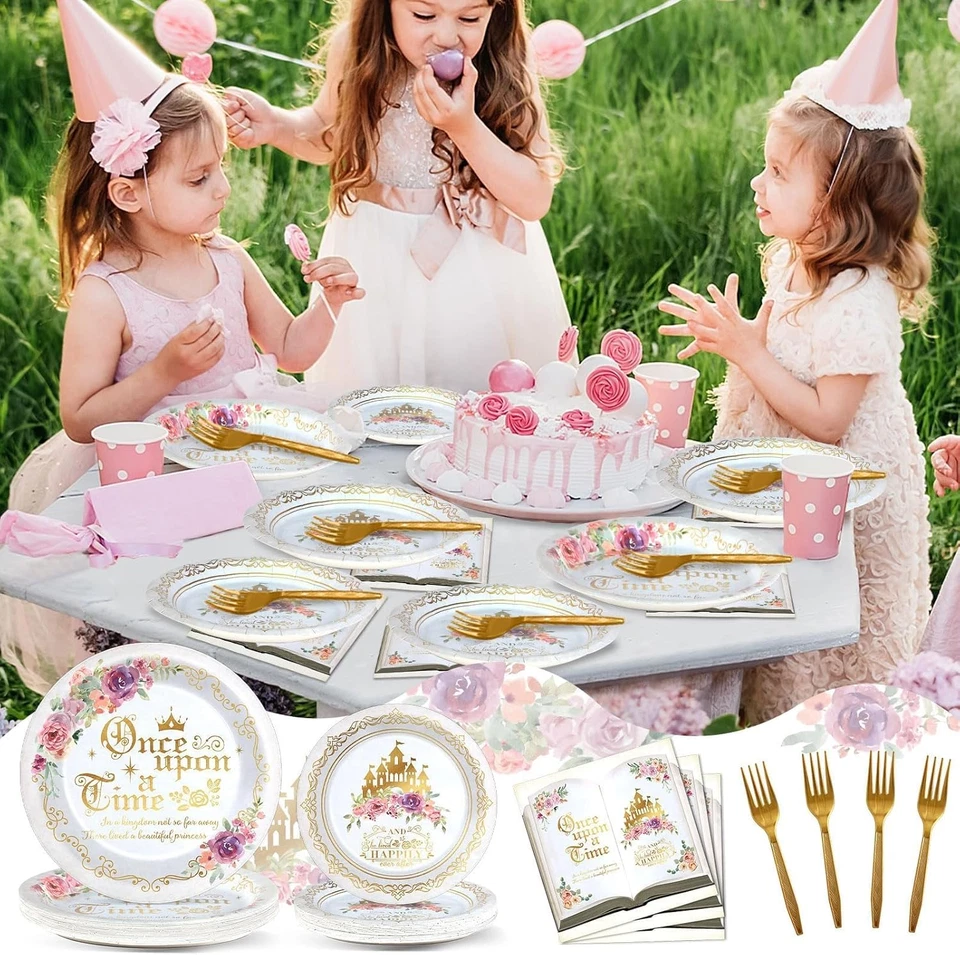 Набор посуды Fairytale Princess тарелки и салфетки Once Upon a Time Party pl... - Изображение 4 из 4