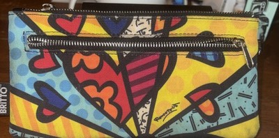 Ladies Romero Britto colorful art wallet. Preowned 8 inches long 4 in wide