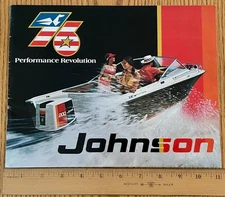 1976 Johnson Outboard Boat Motors Dealer Stamped Sales Brochure Catalog