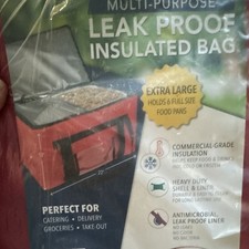 Sterno Leak Proof Insulated Food Pan Bag Extra Large Holds 6 Full Size Pans