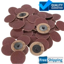 50pcs Roll Lock 2" Sanding Discs 80 Grit | Surface Prep Grinding Wheels
