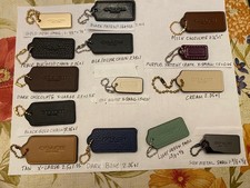 Authentic Coach Handbag Leather Hang Tags Different Colors NEW