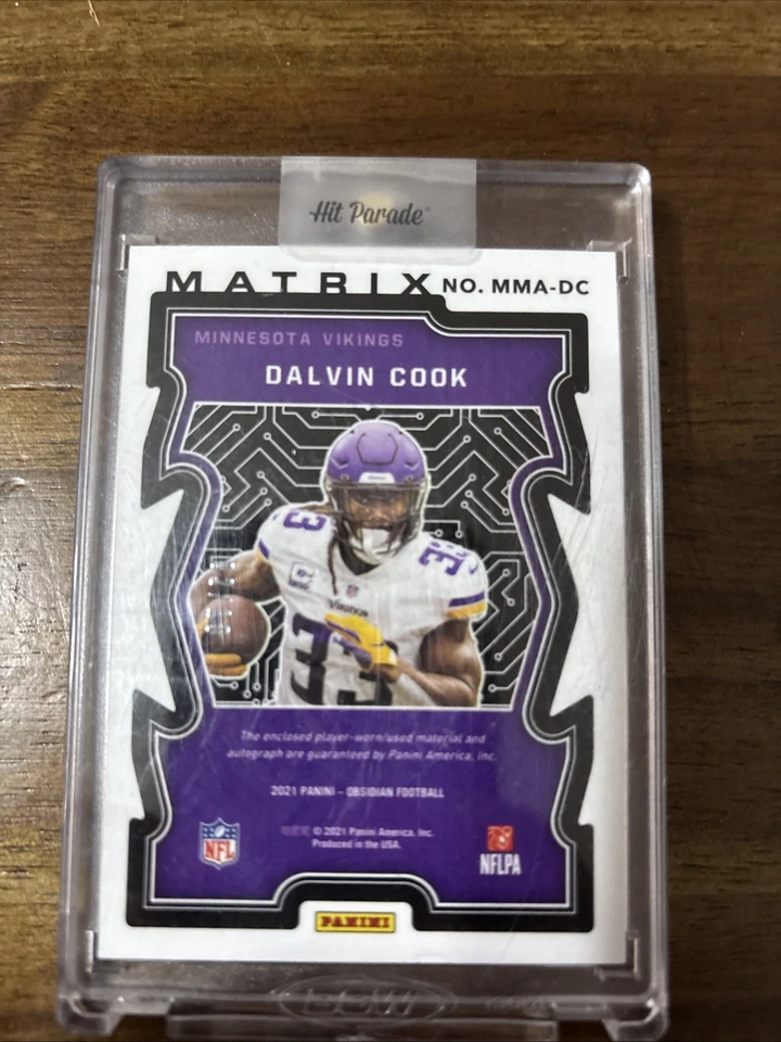 2021 Panini Obsidian - Matrix Material Autographs Dalvin Cook  - Image 2 of 2