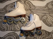 Riedell TS (435?) with Snow White inline frames. Size: 6 medium